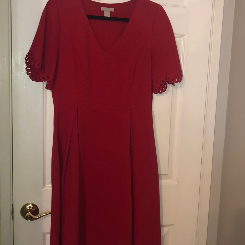 Red Pleated dress